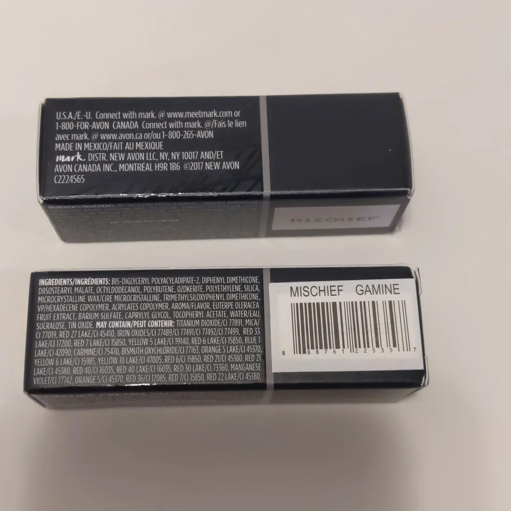 2 Avon MARK Lipclick Full Color Lipstick New Unopened Box Mischief Gamine